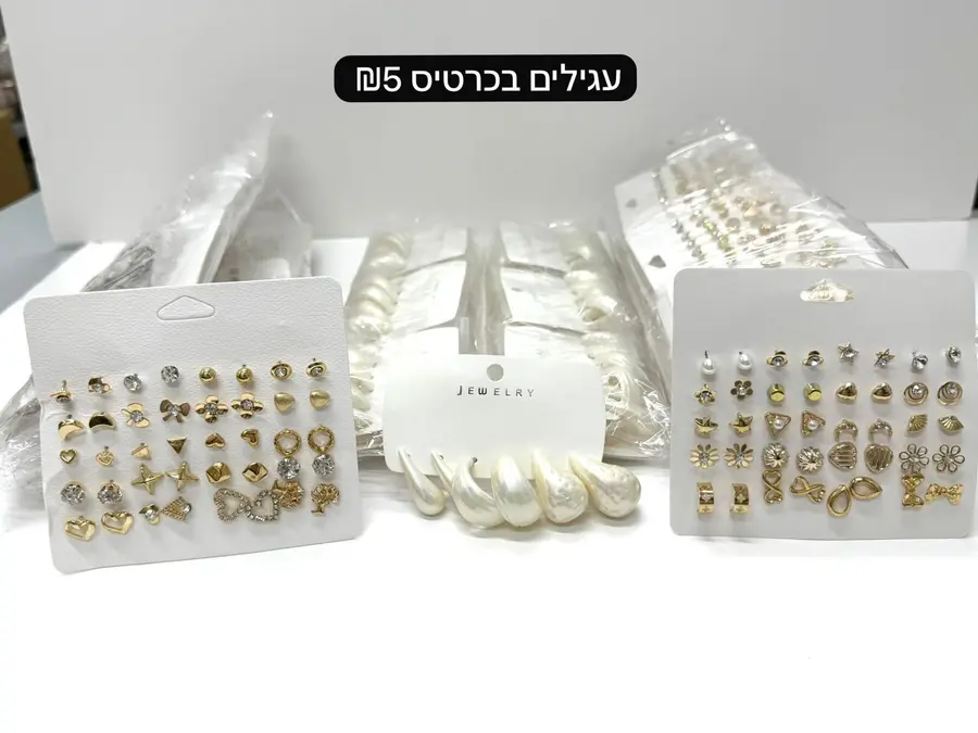 עגילים בכרטיס